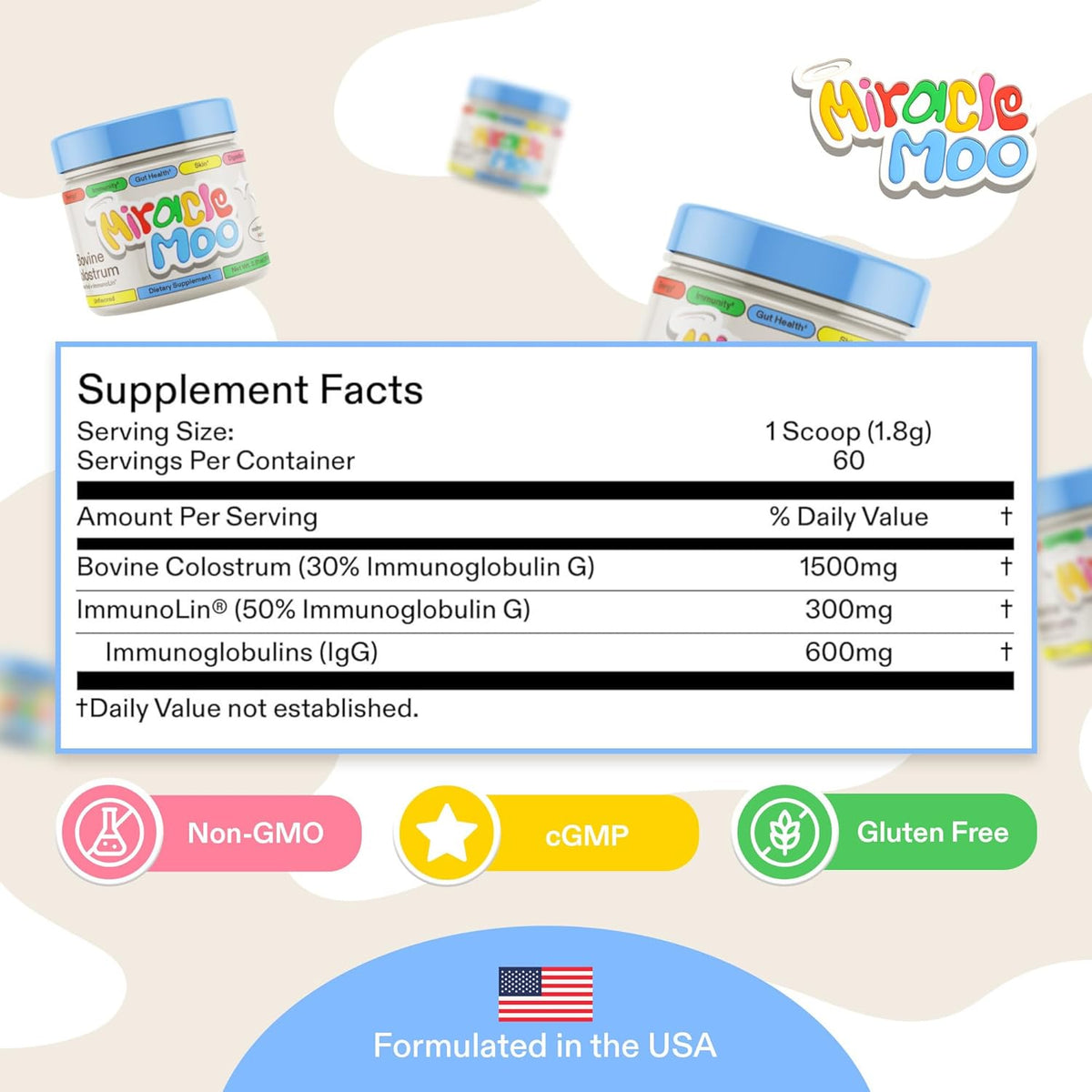 Miracle Moo™  - Colostro Natural Fácil de Mezclar